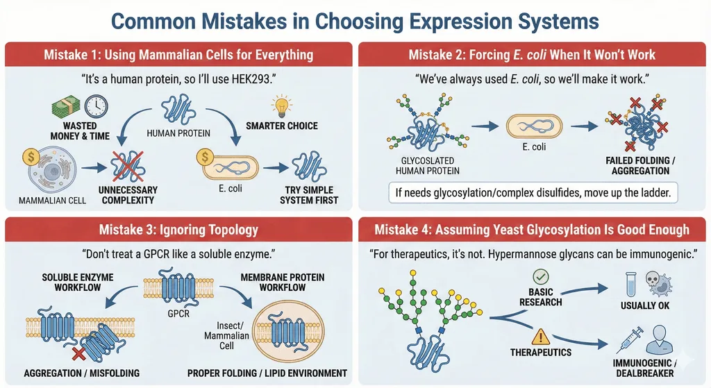 Diagram on Mistakes on Choosing Expression Systems