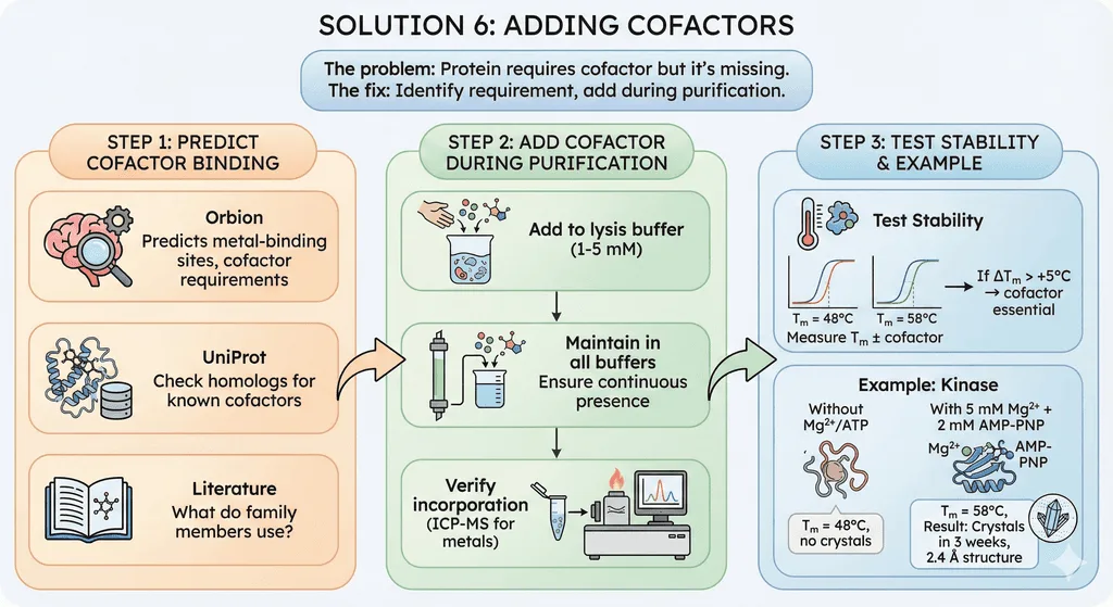 Diagram Showing the Workflow of Using Cofactors for Crystallizability